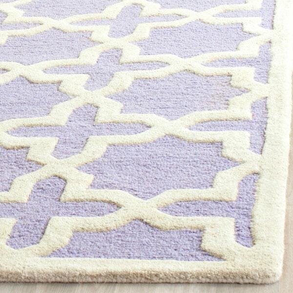 Safavieh Cambridge Hand Tufted Accent Rugs, Lavander and Ivory - 2 x 3 ft. - CAM125C-2