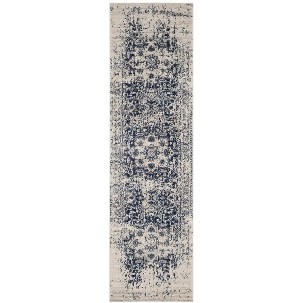 Safavieh Madison Runner Area RugCream & Navy 2 ft. 3 in. x 8 ft. - MAD603D-28