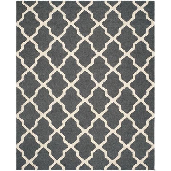 Safavieh Cambridge Hand Tufted Runner Rug- Dark Grey - Ivory- 2 ft. 6 in. x 8 ft. - CAM121X-28