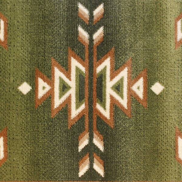 Flash Furniture Green 2 x 11 Southwestern Style Patterned Area Rug - OKR-RG1113-211-GN-GG
