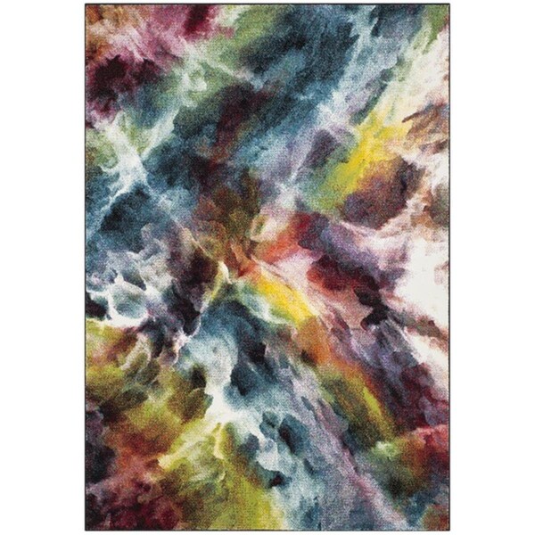 Flowers First 5 ft. 3 in. x 7 ft. 6 in. Galaxy Power Loomed Area Rug, Multi Color - Medium Rectangle - FL1862543