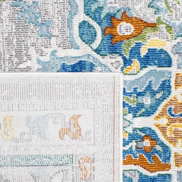 Safavieh 8 x 10 ft. Aria Bohemian Rectangle Power Loomed Rug - Gray & Blue - ARA129F-8