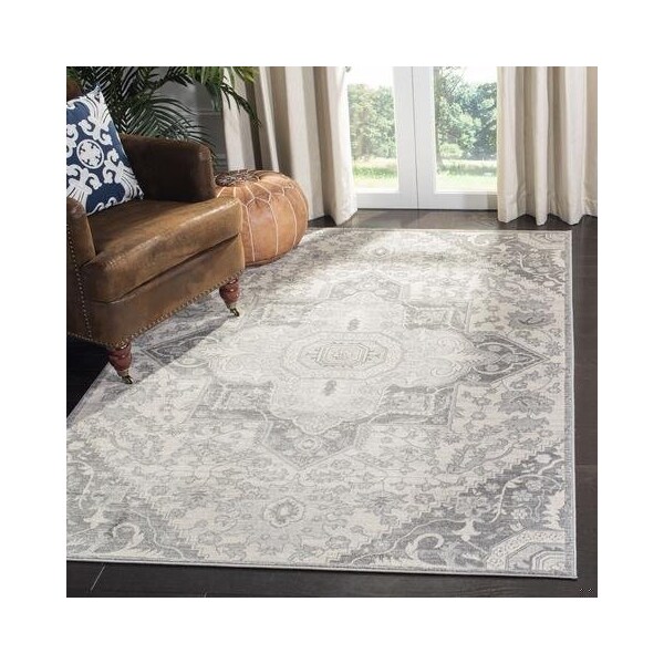 Safavieh 6 x 9 ft. Brentwood Traditional Rectangle RugGrey & Cream - BNT816B-6