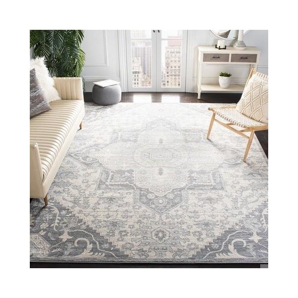 Safavieh 6 x 9 ft. Brentwood Traditional Rectangle RugGrey & Cream - BNT816B-6
