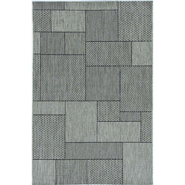 Homeroots 47 x 31 in. Grey Polypropylene Rug - 375257