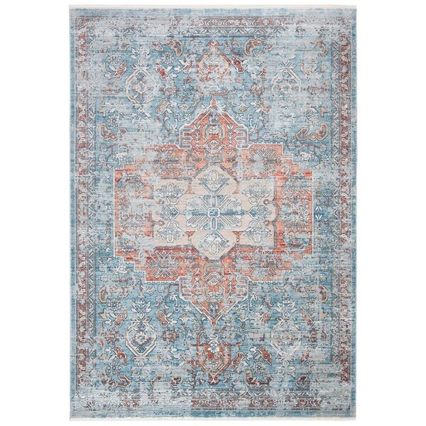 Safavieh 4 x 6 ft. Victoria 900 Rectangle Power Loomed RugNavy & Red - VIC904N-4