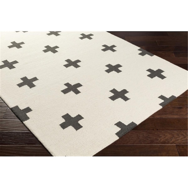 Artistic Weavers Artistic Weavers HDA2390-576 Hilda Monica Rectangle Hand Tufted Area Rug; White - 5 x 7 ft. 6 in. - HDA2390-576
