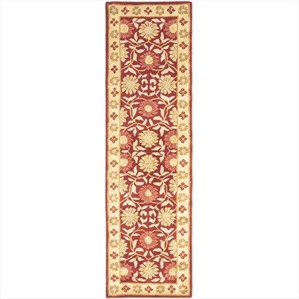 Safavieh 2 ft. - 3 in. x 8 ft. Runner- Traditional Heritage Red And Beige Hand Tufted Rug - HG970A-28