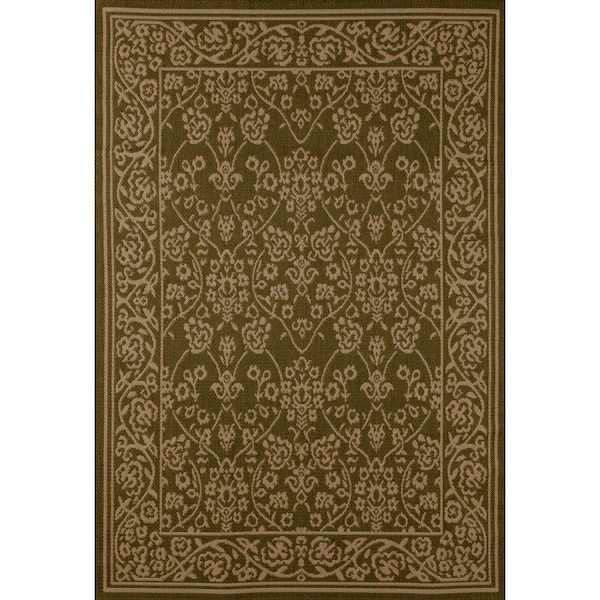 Standalone 4 x 6 ft. Plymouth Collection Cosmic Flat Woven Indoor & Outdoor Area Rug, Green - ST2438340