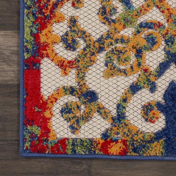 Homeroots 2 x 6 ft. Rainbow Colored Indoor & Outdoor Runner Rug - 385024