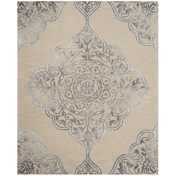 Safavieh Dip Dye Hand Tufted Large Rectangle Area RugBeige & Blue 8 x 10 ft. - DDY510A-8
