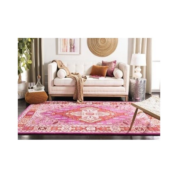 Safavieh 2 ft. - 3 in. x 9 ft. Bellagio Hand Tufted Runner Rug - Red and Pink - BLG545B-29