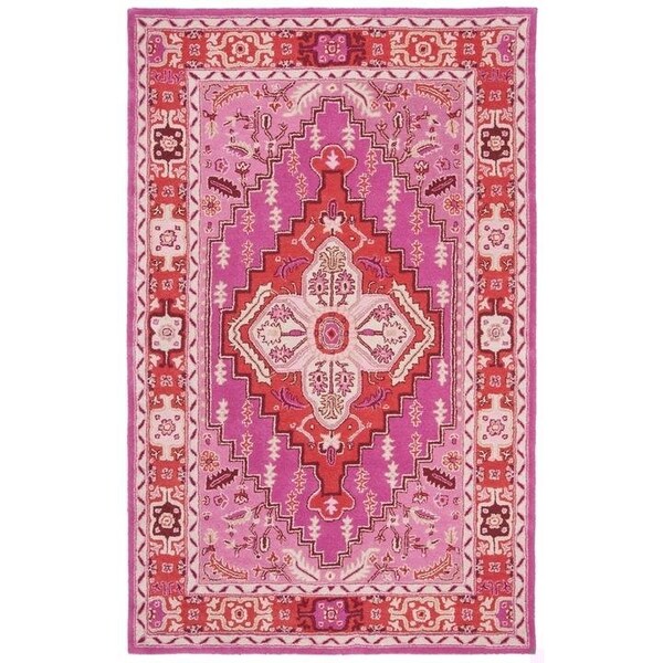 Safavieh 2 ft. - 3 in. x 9 ft. Bellagio Hand Tufted Runner Rug - Red and Pink - BLG545B-29