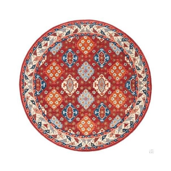 Safavieh Antiquity Global Rectangle Hand Tufted RugsRed & Blue 2 ft.-3 in. x 8 ft. - AT509Q-28