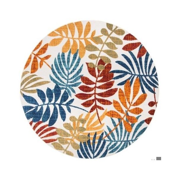 Safavieh 4 x 6 ft. Cabana 800 Power-Loomed Rectangle Rug Creme & Red - CBN814A-4