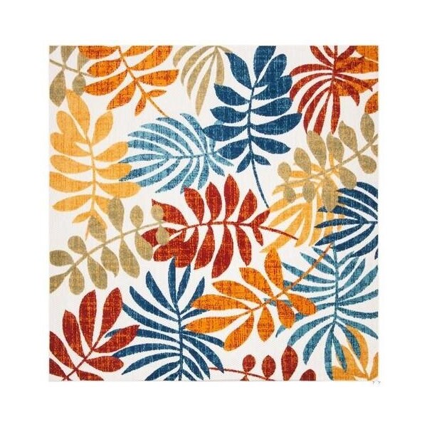 Safavieh 4 x 6 ft. Cabana 800 Power-Loomed Rectangle Rug Creme & Red - CBN814A-4