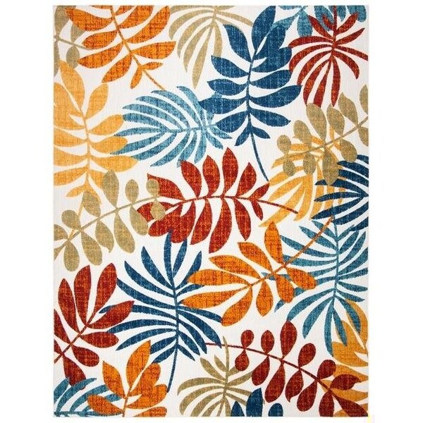 Safavieh 4 x 6 ft. Cabana 800 Power-Loomed Rectangle Rug Creme & Red - CBN814A-4
