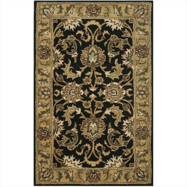 Safavieh 2 Ft. x 3 Ft. Accent- Traditional Classic Black And Gold Hand Tufted Rug - CL252A-2