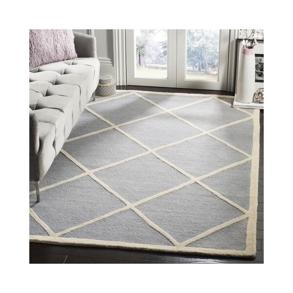 Safavieh Cambridge Hand Tufted Accent RugSilver & Ivory 2 x 3 ft. - CAM136D-2