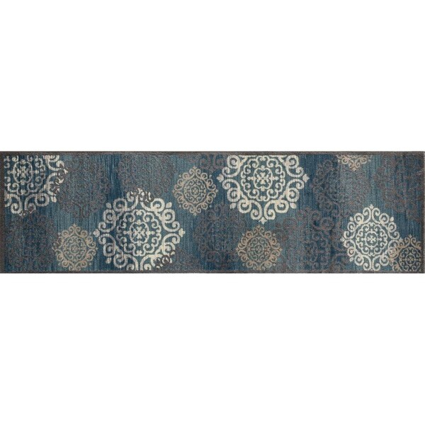 Standalone Novi Collection Day Dreaming Woven Area Rug Runner - Blue - 2 x 8 ft. - ST3532572