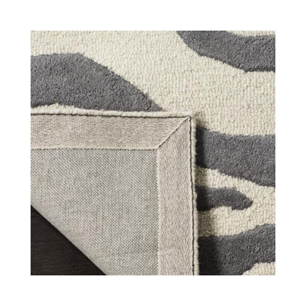 Safavieh 8 x 10 ft. Cambridge Hand Tufted Large Rectangle Area RugIvory & Dark Grey - CAM709A-8