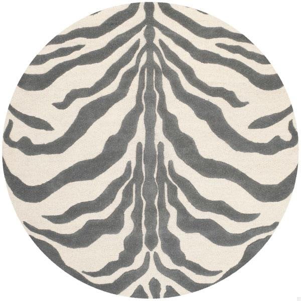 Safavieh 8 x 10 ft. Cambridge Hand Tufted Large Rectangle Area RugIvory & Dark Grey - CAM709A-8