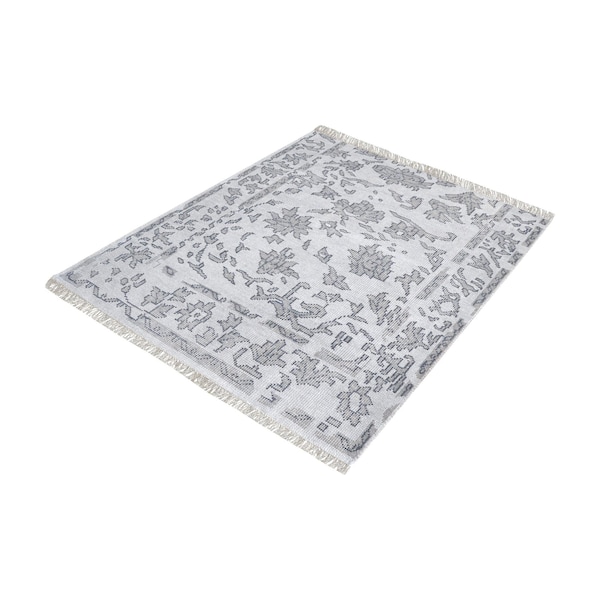 Elk Signature Harappa Handknotted Wool Rug in Grey - 8905-274