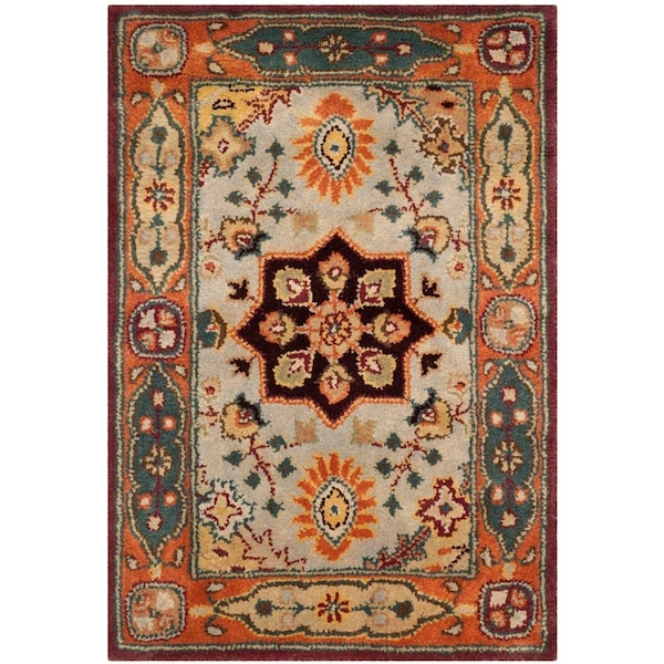 Safavieh 3 x 5 ft. Persian Legend Hand Tufted Small Rectangle Area RugRed & Rust - PL812A-3