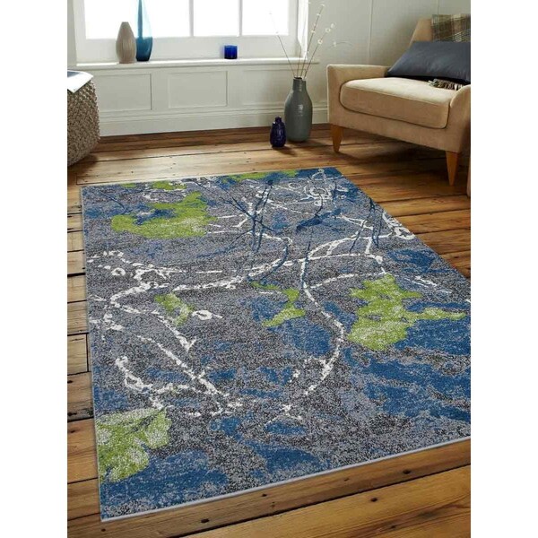 Jensendistributionservices 3 ft. 4 in. x 5 ft. Machine Woven Heatset Polypropylene Floral Rectangle Area Rug, Multi Color - MI1557077