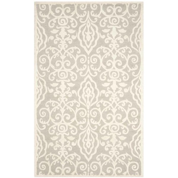 Safavieh 8 x 10 ft. Large Rectangle Martha Stewart Hand Tufted RugWhetstone Grey - MSR4324A-8