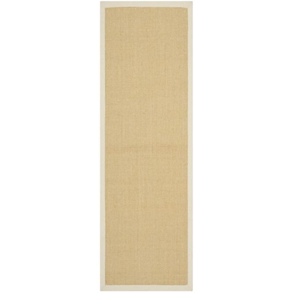 Safavieh Natural Fiber Power Loomed Runner Rug- Maize - Wheat- 2 ft. 6 in. x 12 ft. - NF441K-212
