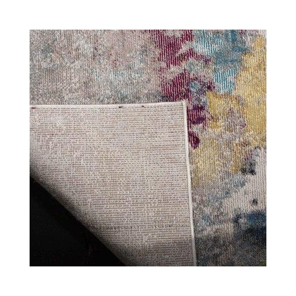Safavieh 8 x 10 ft. Aria Rectangle Power-Loomed Rug Gray & Wine - ARA165F-8