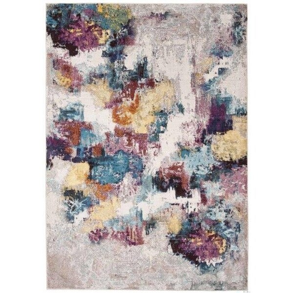 Safavieh 8 x 10 ft. Aria Rectangle Power-Loomed Rug Gray & Wine - ARA165F-8