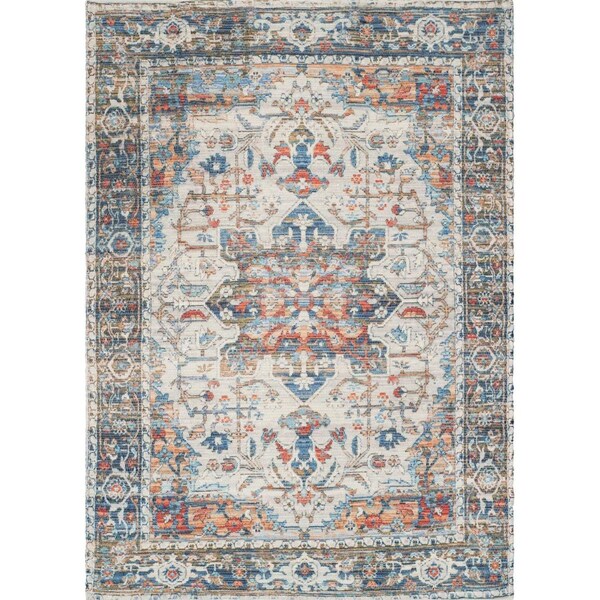 Safavieh Saffron Hand Loomed Rectangle RugGrey & Blue 4 x 6 ft. - SFN543F-4