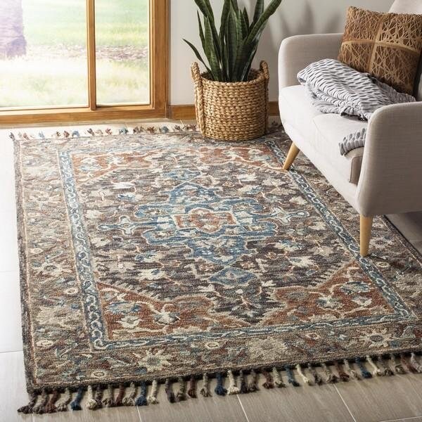 Safavieh Aspen Hand Tufted Medium Rectangle RugCharcoal & Light Brown 5 x 8 ft. - APN112A-5