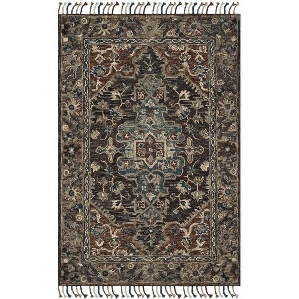 Safavieh Aspen Hand Tufted Medium Rectangle RugCharcoal & Light Brown 5 x 8 ft. - APN112A-5