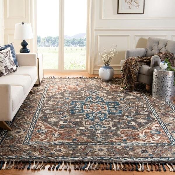 Safavieh Aspen Hand Tufted Medium Rectangle RugCharcoal & Light Brown 5 x 8 ft. - APN112A-5