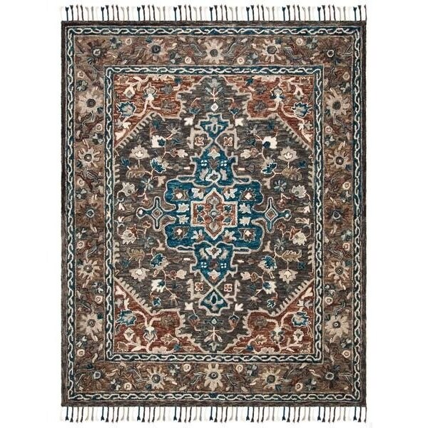 Safavieh Aspen Hand Tufted Medium Rectangle RugCharcoal & Light Brown 5 x 8 ft. - APN112A-5