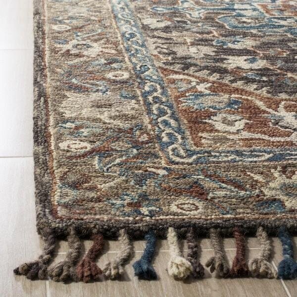 Safavieh Aspen Hand Tufted Medium Rectangle RugCharcoal & Light Brown 5 x 8 ft. - APN112A-5
