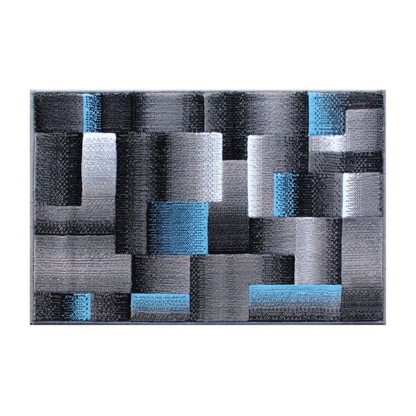 Flash Furniture Blue 2' x 3' Modern Color Blocked Area Rug - ACD-RGTRZ861-23-BL-GG