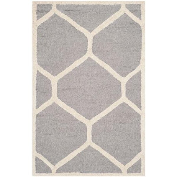 Safavieh Cambridge Square Area RugSilver & Ivory 6 x 6 ft. - CAM144D-6SQ