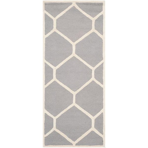 Safavieh Cambridge Square Area RugSilver & Ivory 6 x 6 ft. - CAM144D-6SQ