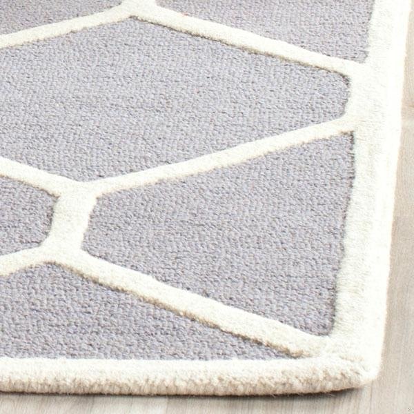 Safavieh Cambridge Square Area RugSilver & Ivory 6 x 6 ft. - CAM144D-6SQ