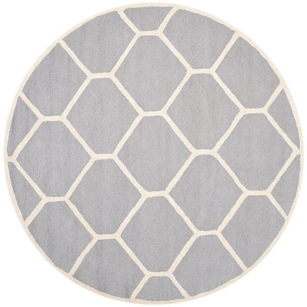 Safavieh Cambridge Square Area RugSilver & Ivory 6 x 6 ft. - CAM144D-6SQ