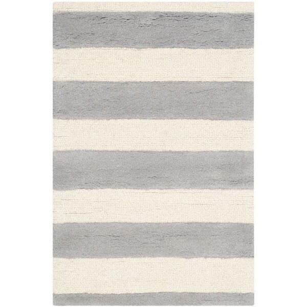 Safavieh Cambridge Hand Tufted Small Rectangle Rug- Grey - Ivory- 3 x 5 ft. - CAM154A-3