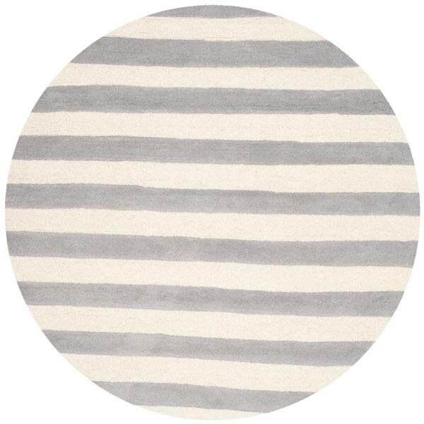 Safavieh Cambridge Hand Tufted Small Rectangle Rug- Grey - Ivory- 3 x 5 ft. - CAM154A-3