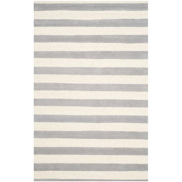 Safavieh Cambridge Hand Tufted Small Rectangle Rug- Grey - Ivory- 3 x 5 ft. - CAM154A-3