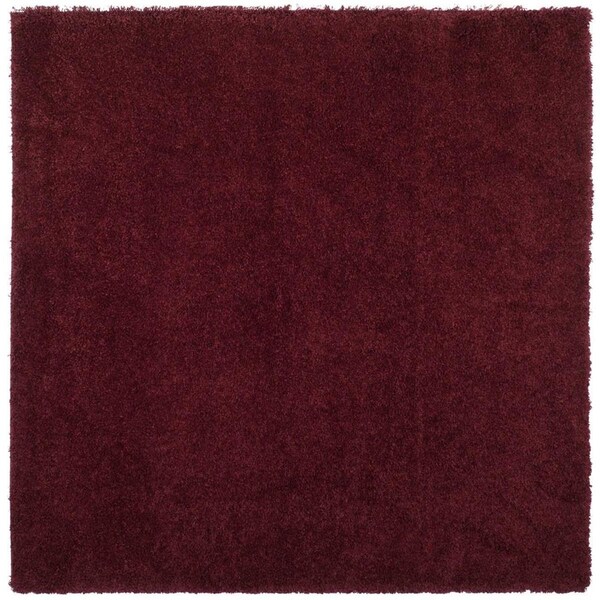 Safavieh Laguna Shag Power Loomed Square Area Rug, Maroon - 6 ft.-7 in. x 6 ft.-7 in. - SGL303R-7SQ