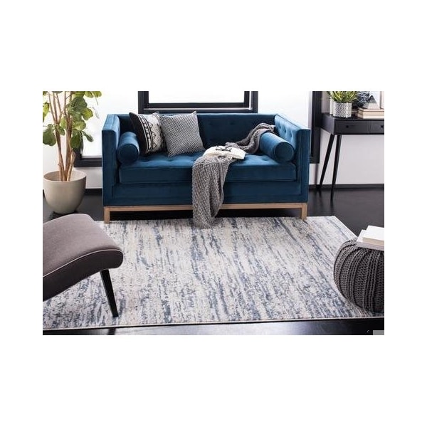 Safavieh 2 ft. 2 in. x 4 ft. Amelia Rectangle Power Loomed Area RugIvory & Blue - ALA768A-24