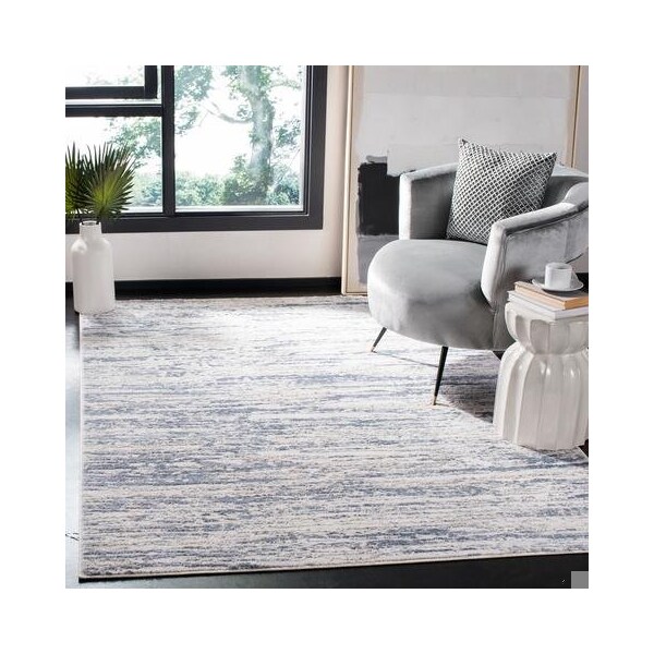Safavieh 2 ft. 2 in. x 4 ft. Amelia Rectangle Power Loomed Area RugIvory & Blue - ALA768A-24
